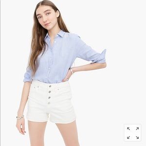 J. Crew white jean shorts size 27